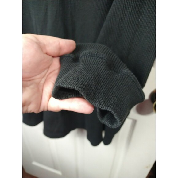 Woman Within 3X Black Waffle Knit Turtleneck Pullover Long Sleeve Casual - Picture 5 of 9